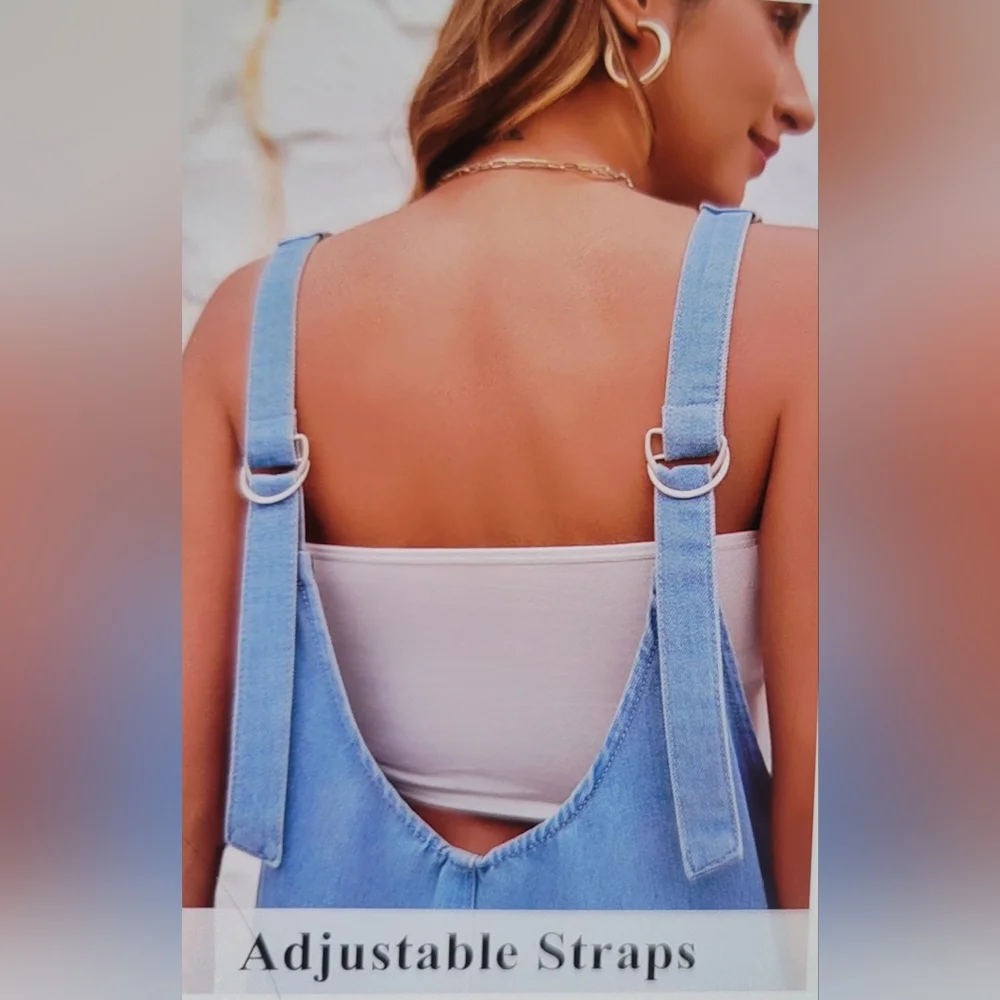NIB WOMENS HIGH ROLLER Shortall overall shortall casual jumpsuit pockets… - Picture 2 of 10
